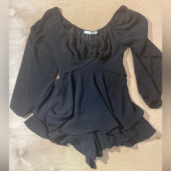 Altar'd State Black Ruffled Romper Medium (IG) - Picture 7 of 12